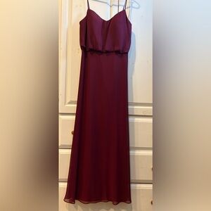Bill Levkoff Deep Red Gown